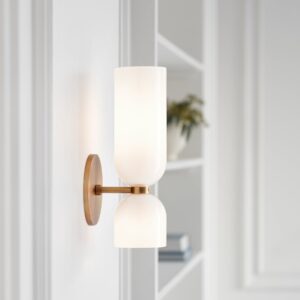 Alternative view of Messing Glas Wandleuchte