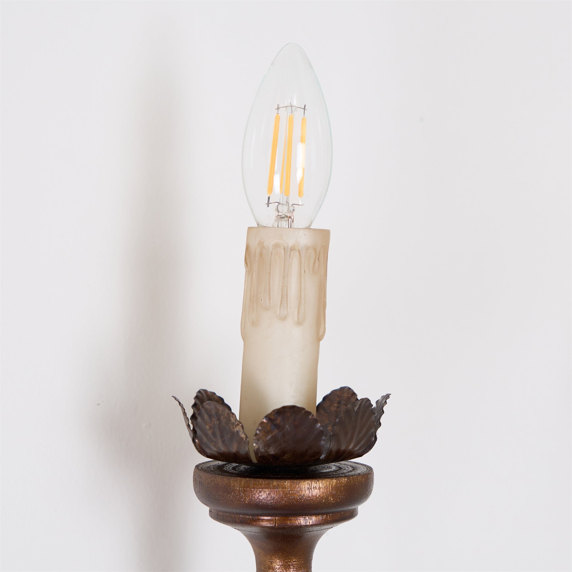 Vintage Industrie Holz Wandleuchte - Image 17