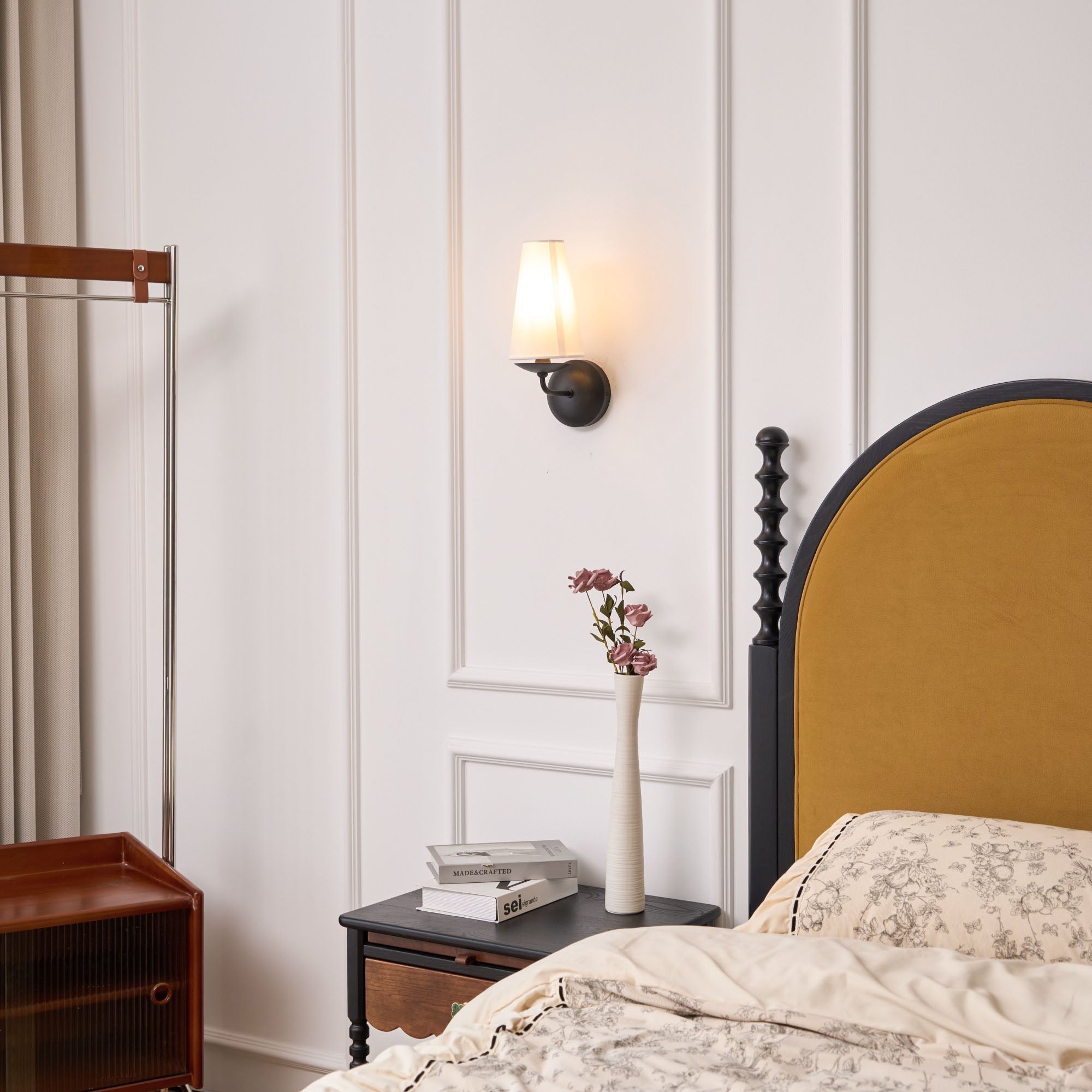 Wandleuchte Messing Stoff Modern Minimalistisch - Image 8