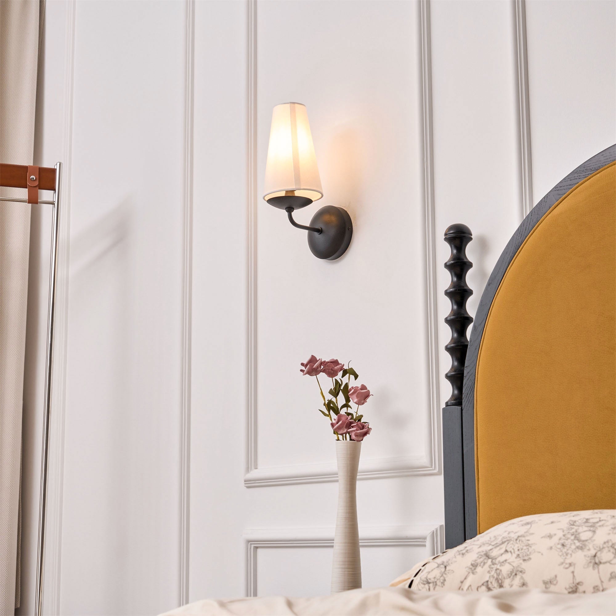 Wandleuchte Messing Stoff Modern Minimalistisch - Image 5