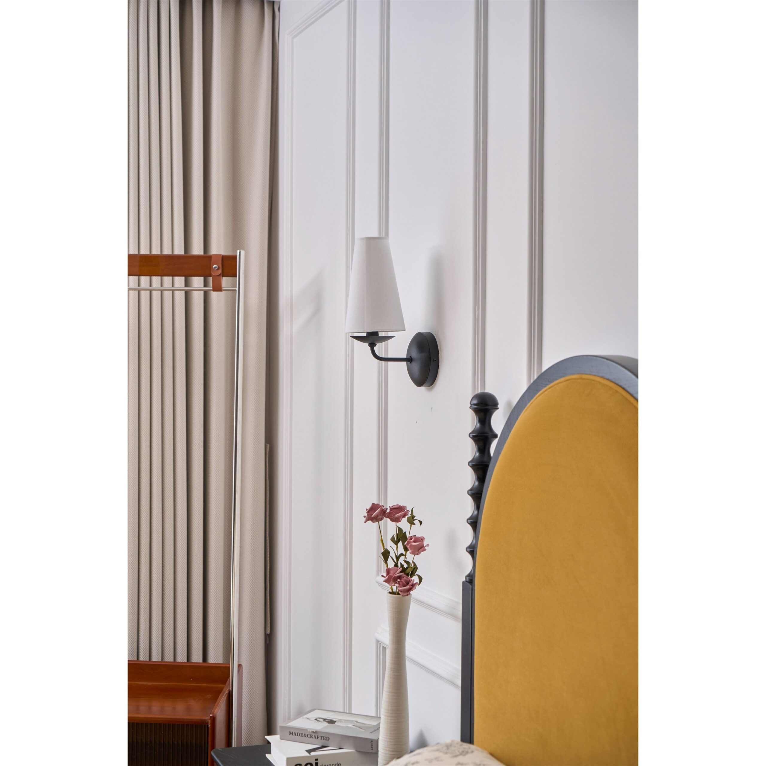 Wandleuchte Messing Stoff Modern Minimalistisch - Image 9