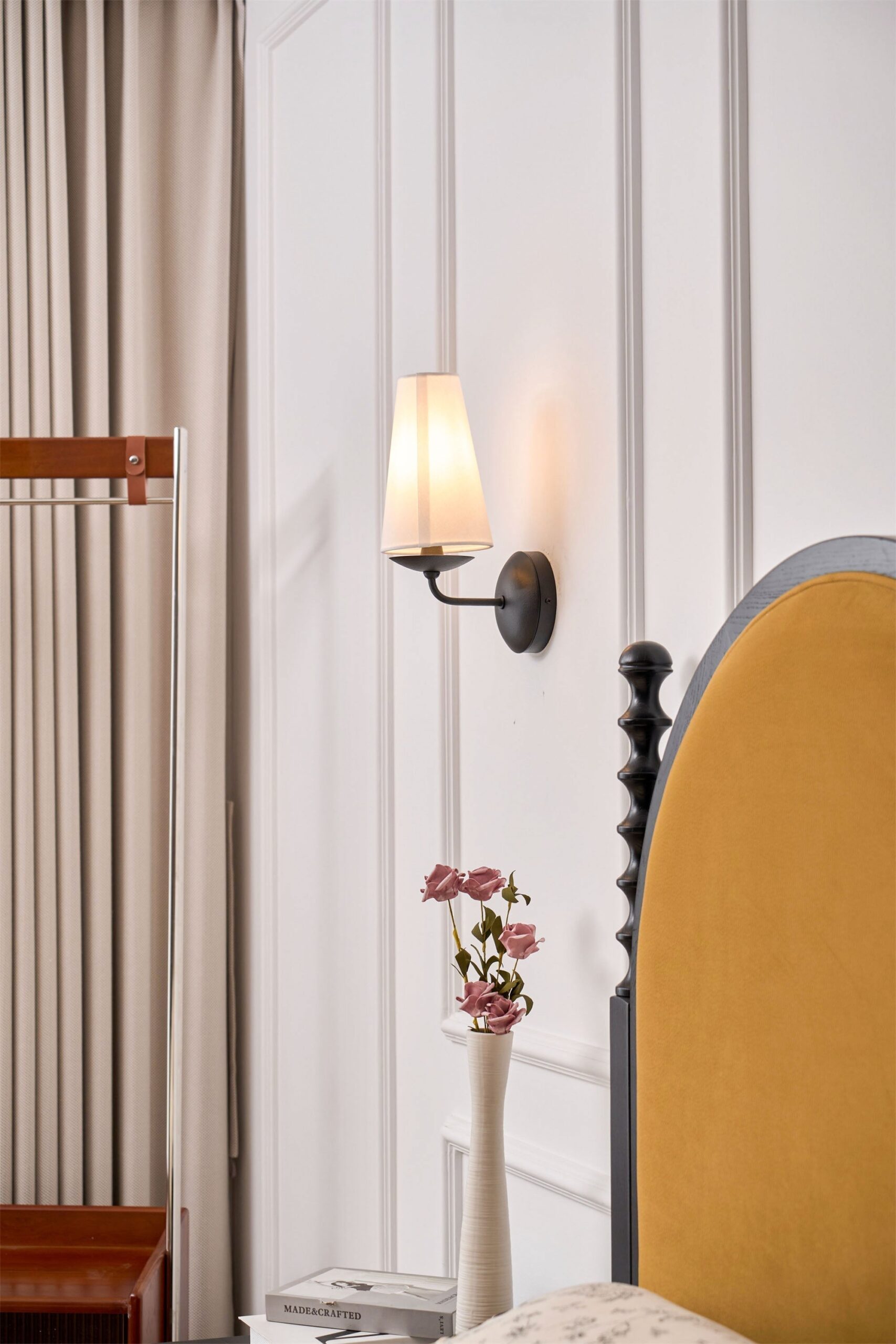 Wandleuchte Messing Stoff Modern Minimalistisch - Image 10