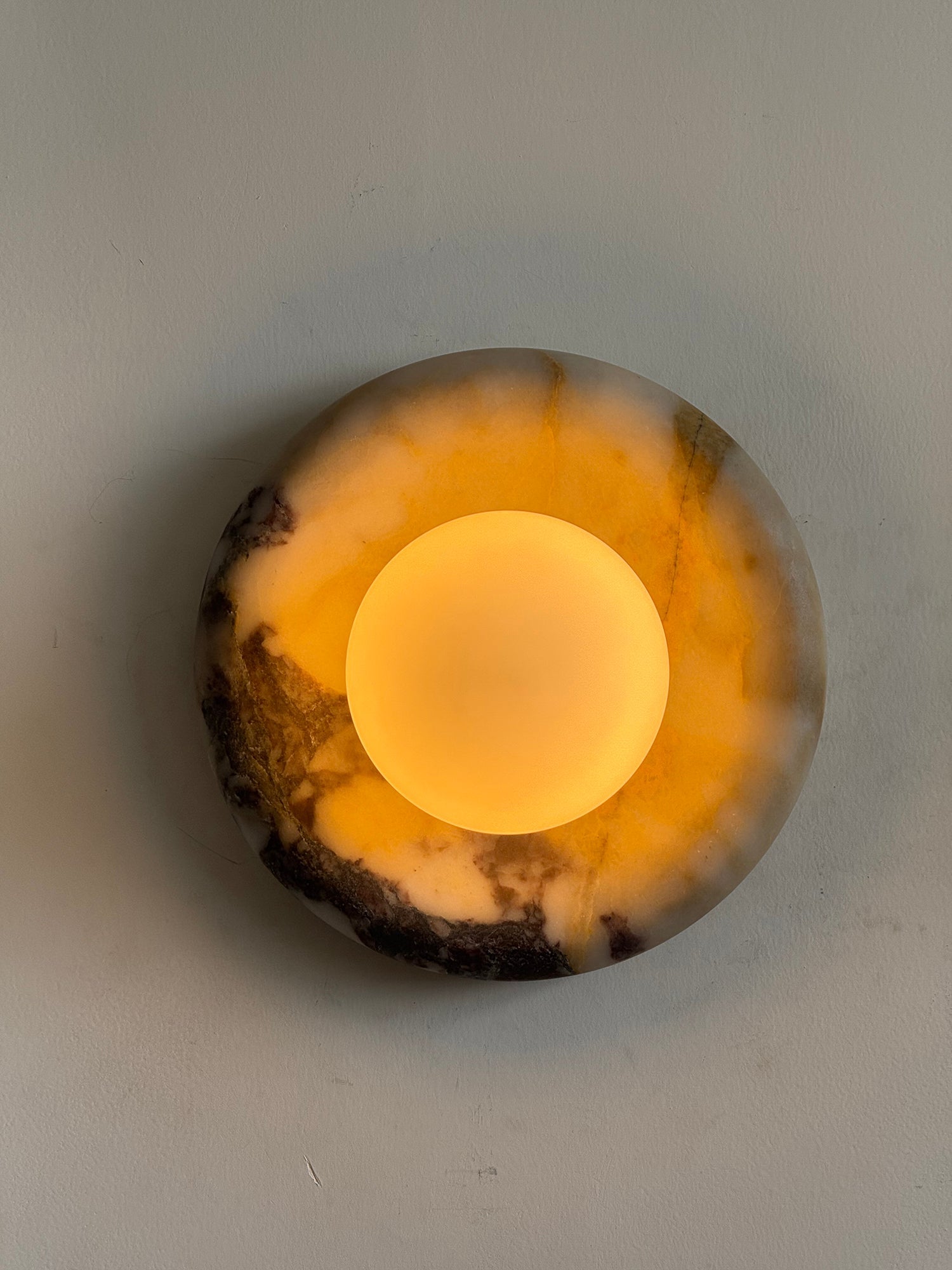 Beige Glas Marmor Wandleuchte - Image 5