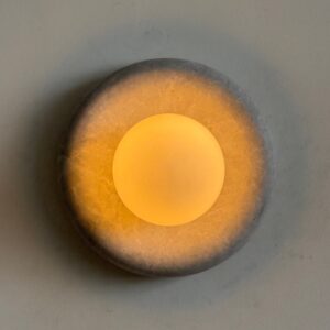 Alternative view of Nordische Kunst Klassisch Grau Glas Marmor Wandleuchte