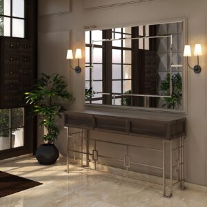 Alternative view of Vintage Wandleuchte aus Messing mit Stoffbezug